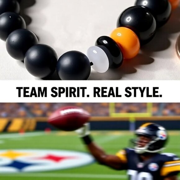 Steeler Nation!!! Pittsburgh Steelers Fan Stretch Bracelet! Teens Boys Girls - Picture 6 of 10